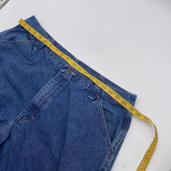 Wrangler Five Star Heritage Carpenter Blue Jeans Mens 38x32 Work Pants SPOTS - Picture 9 of 12